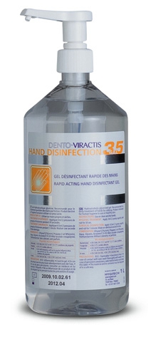 Gel antiseptique mains 35 Le flacon de 1 L avec pompe 2 ml 22898