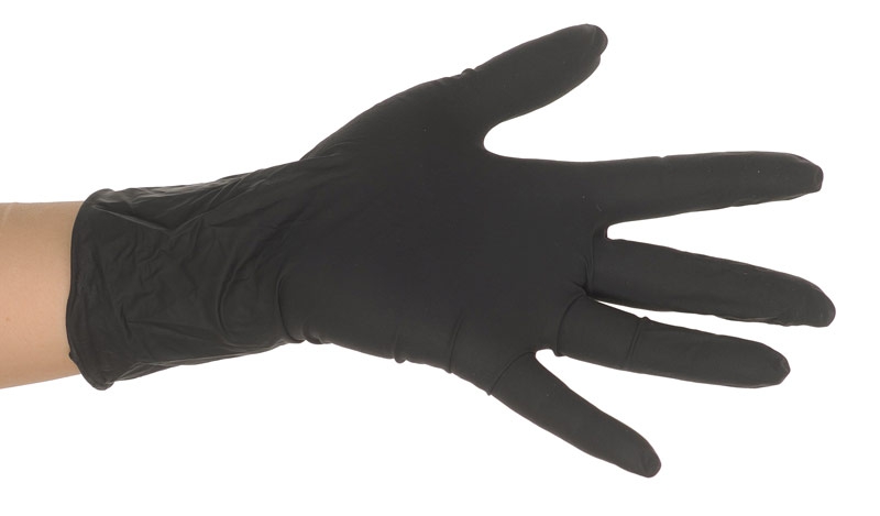 Gants Noirs Dragon Skinz en latex  28337