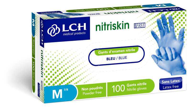 LCH Nitriskin - Boîte de 100 gants en nitrile non poudré noir - Hand Ink